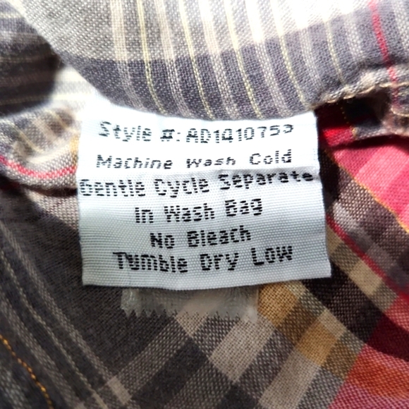 Adiktd 100% Cotton Western Plaid Shirt Size XL - Picture 10 of 11